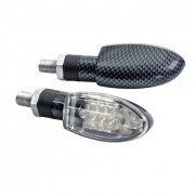 CP.FRECCE CARBON L.MOD.TWIST LED VETRO BIANCO