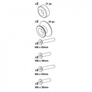 CP.SUPPORTI CAVALLETTO ALU VITI 6/8 MM