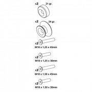 CP SUPPORTI CAVALLETTO ALU VITI 10MM