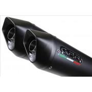 Coppia Terminali Racing Con Raccordo Per Suzuki Inazuma 250 2013/14 Gpr Furore Nero