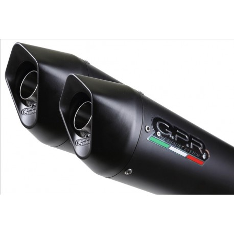 Coppia Terminali Racing Con Raccordo Per Suzuki Inazuma 250 2013/14 Gpr Furore Nero