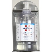 SANITALY Porta dispenser gel da muro realizzata in acciaio inox 304 satinato, base Diam. 350mm H. 1180mm GPR-3