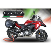 SCARICO GPR COMPATIBILE CON BENELLI TRK 502 2017-2020, FURORE EVO4 NERO
