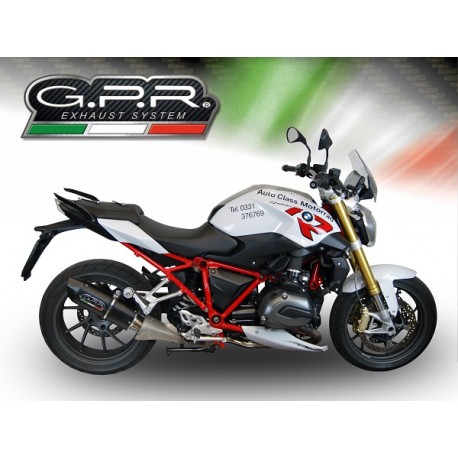 SCARICO GPR COMPATIBILE CON BMW R 1200 R 2015 LC 2015-2016, FURORE NERO