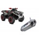 SCARICO GPR COMPATIBILE CON CAN AM OUTLANDER 1000 V-TWIN PASSO CORTO SHORT CHASSIS 2010-2023, PENTACROSS INOX