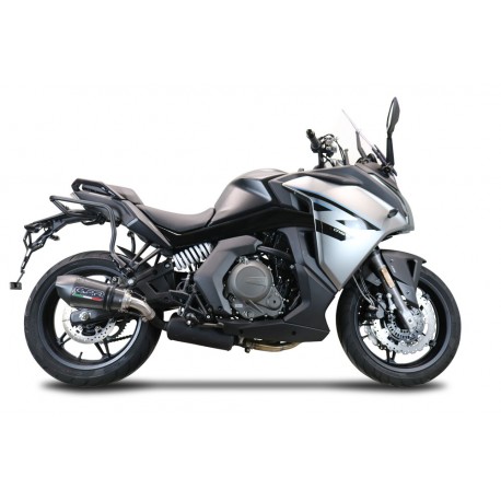 SCARICO GPR COMPATIBILE CON CF MOTO 650 GT 2022-2024, NEW GRAND PRIX EVO POPPY