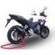 SCARICO GPR COMPATIBILE CON HONDA CB 400 X 2013-2015, FURORE NERO