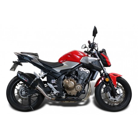 SCARICO GPR COMPATIBILE CON HONDA CB 500 F 2019-2020, FURORE NERO