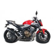 SCARICO GPR COMPATIBILE CON HONDA CB 500 F 2021-2025, NEW GRAND PRIX EVO BLACK TITANIUM