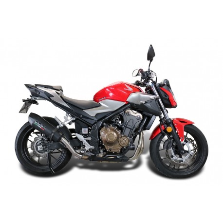 SCARICO GPR COMPATIBILE CON HONDA CB 500 F 2021-2025, NEW GRAND PRIX EVO BLACK TITANIUM