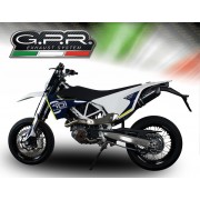 SCARICO GPR COMPATIBILE CON HUSQVARNA ENDURO 701 2021-2024, FURORE EVO4 NERO