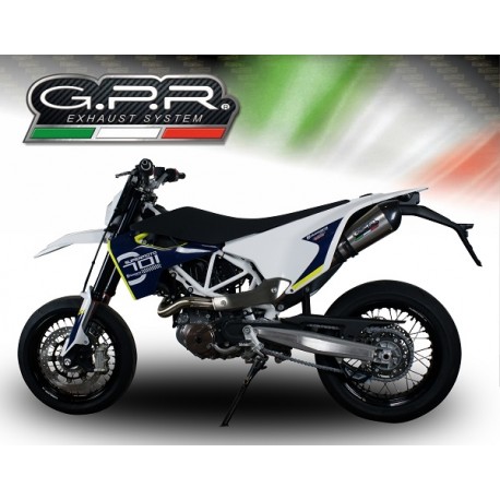 SCARICO GPR COMPATIBILE CON HUSQVARNA ENDURO 701 2021-2024, NEW GRAND PRIX EVO TITANIUM