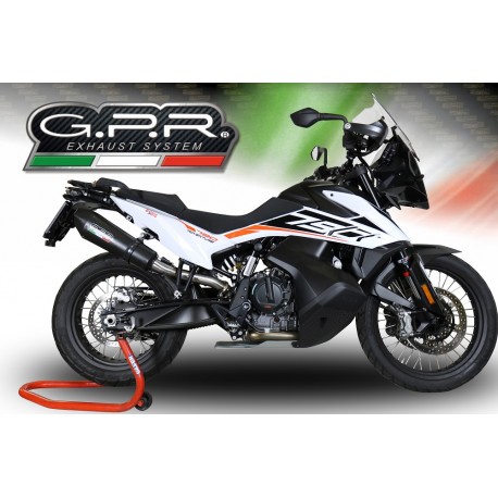 SCARICO GPR COMPATIBILE CON KTM ADVENTURE 790 2021-2024, NEW GRAND PRIX EVO BLACK TITANIUM