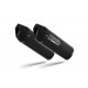 SCARICO GPR COMPATIBILE CON ROYAL ENFIELD INTERCEPTOR 650 2021-2025, FURORE EVO4 NERO