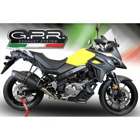 SCARICO GPR COMPATIBILE CON SUZUKI V-STROM 650 2021-2025, FURORE EVO4 NERO