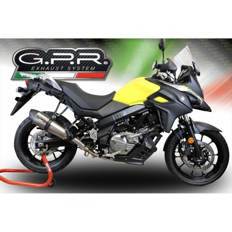 SCARICO GPR COMPATIBILE CON SUZUKI V-STROM 650 2021-2025, NEW GRAND PRIX EVO TITANIUM