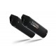 SCARICO GPR COMPATIBILE CON YAMAHA TDM 900 2002-2014, FURORE NERO