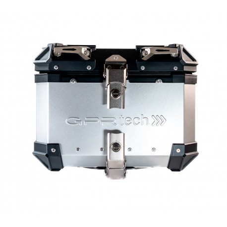 GPR TECH BAULETTO TOP CASE ALPI-TECH 26 LT, COLORE ARGENTO CON PIASTRA UNIVERSALE
