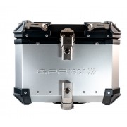 GPR TECH BAULETTO TOP CASE ALPI-TECH 45 LT. ARGENTO CON PIASTRA UNIVERSALE E SCHIENALE DI PROTEZIONE