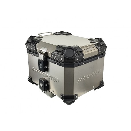GPR TECH BAULETTO IN TITANIO TOP CASE ALPI-TECH 35 LT. SERIE TITANIUM CON PIASTRA UNIVERSALE