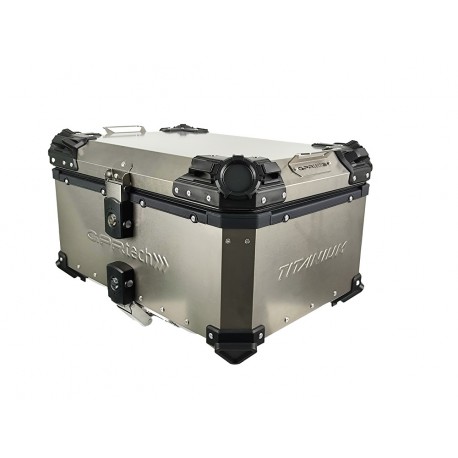 GPR TECH BAULETTO IN TITANIO TOP CASE ALPI-TECH 55 LT. SERIE TITANIUM CON PIASTRA UNIVERSALE