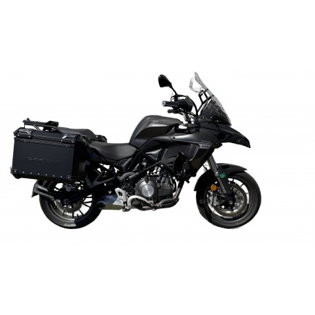 GPR TECH COMPATIBILE CON BENELLI TRK 502 2017/2020 E4 COPPIA DI VALIGIE LATERALI, NERO, 38 LT. + 38 LT. TELAIO SPECIFICO 