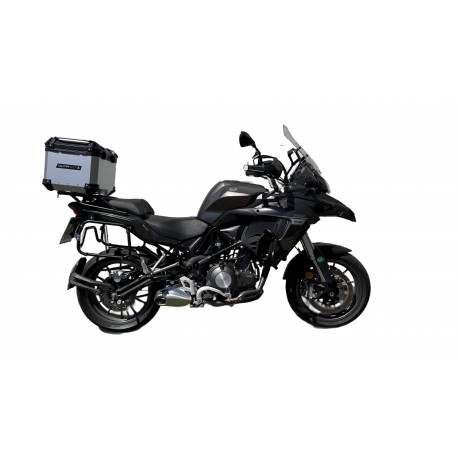 GPR TECH COMPATIBILE CON BENELLI TRK 502 X 2017/2020 E4 COPPIA DI VALIGIE LATERALI ARGENTO 38 LT. + 38 LT. TELAIO SPECIFICO 