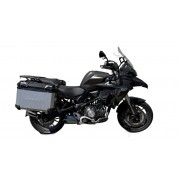 GPR TECH COMPATIBILE CON BMW F 800 GS 2024/2025 E5 COPPIA DI VALIGIE LATERALI, NERO, 38 LT. + 32 LT. TELAIO SPECIFICO 