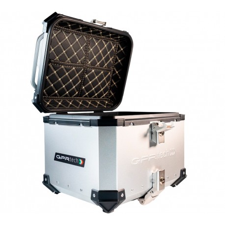 GPR TECH COMPATIBILE CON CF MOTO 450MT 2023/2025 EURO5 PLUS VALIGIE LATERALI NERE 38 LT. + 32 LT. CON PORTA PACCHI NERO 